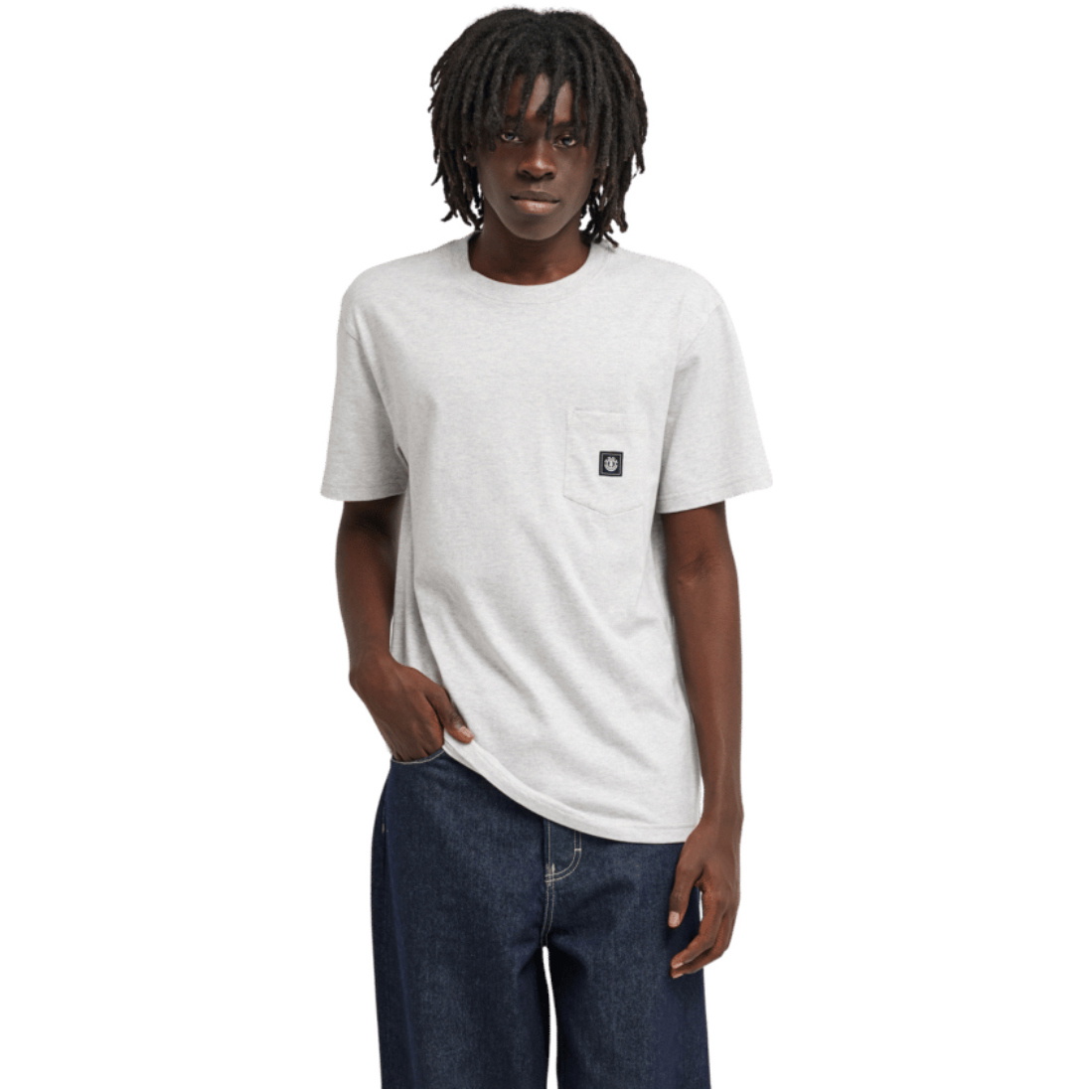 2026 Element Mens Icon Label Pocket Tee ELYKT00198 - Mid Grey Heather